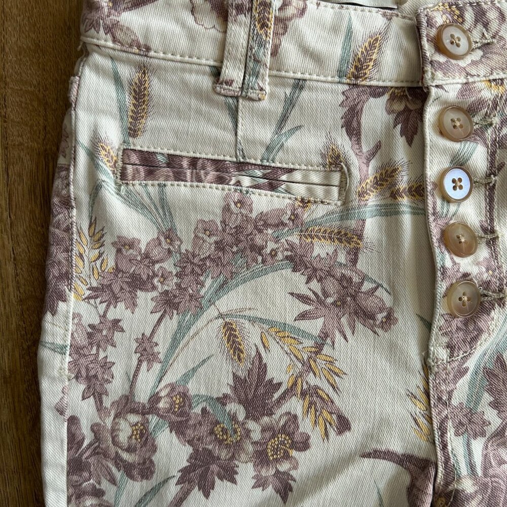 Anthropologie Vintage Style High Waisted Button Fly Bootcut Jeans Size 26 - Picture 6 of 13